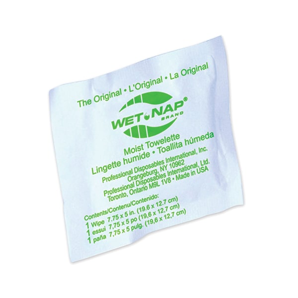 Wet-Nap Premoistened Towelettes, 5 x 7 3/4, White, PK1000